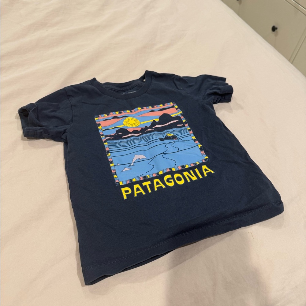 Patagonia Kids Navy Graphic T-Shirt